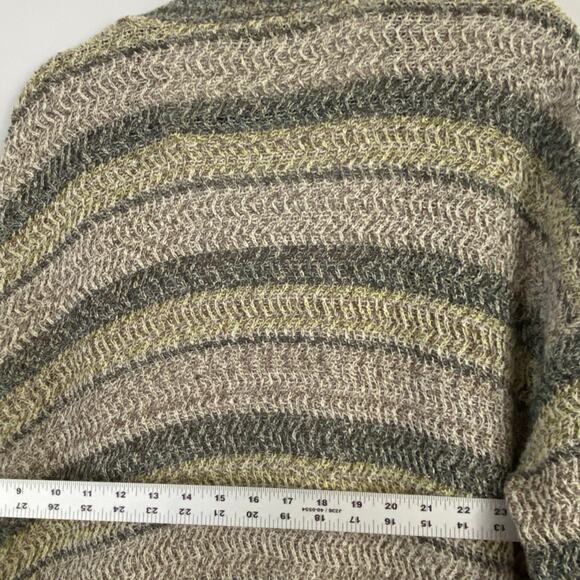 Lane Bryant Open Front Striped Cardigan - Gray and Tan - Picture 7 of 8